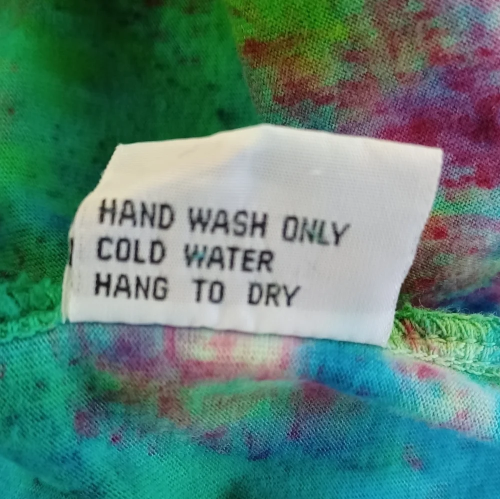 Dharma Trading Co Tie Dye Multicolor Summer Casual Sleeveless Maxi Dress Large